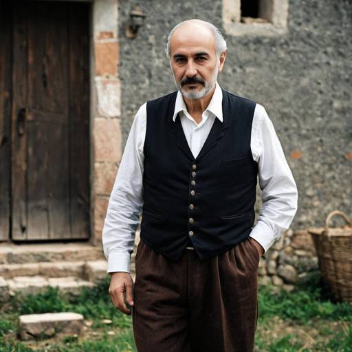Elderly Italian Rural Man in Classic Outfit