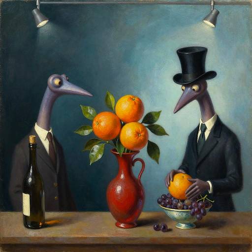 Surrealist Gallery with Anthropomorphic Figures