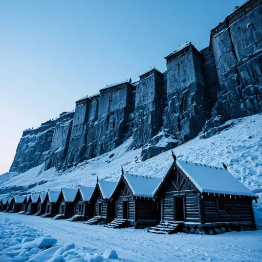 Majestic Medieval Fortress in Frozen Tundra