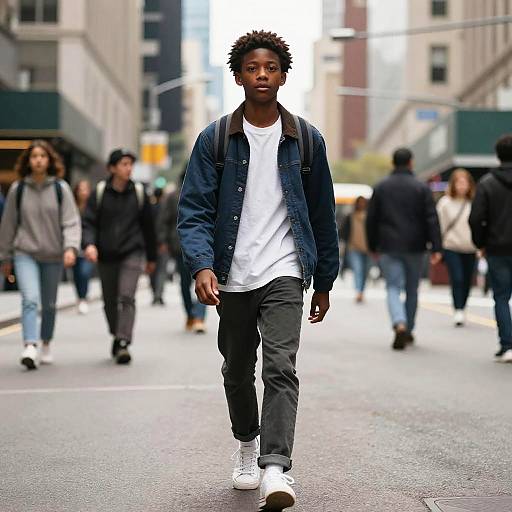 Stylish Urban Teens in Cityscape