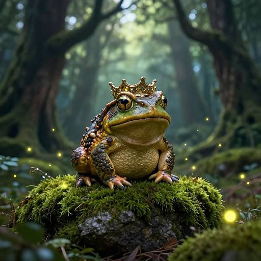 Majestic Toad on Mossy Rock