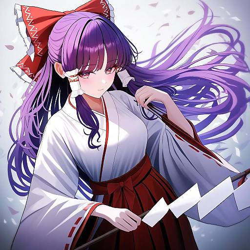 Illustration of Hakurei reimu (pc-98), touhou in the style of Turisasu