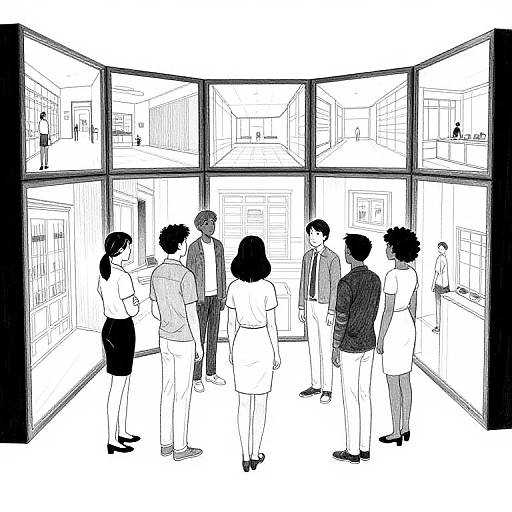 Manga Black and White Storyboard Sketch