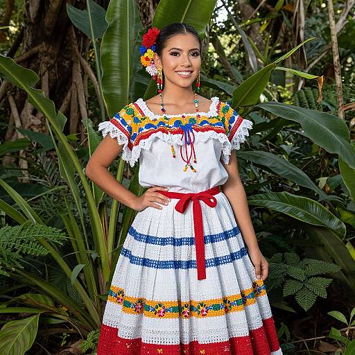 Colombian Supermodel in Traditional Attire