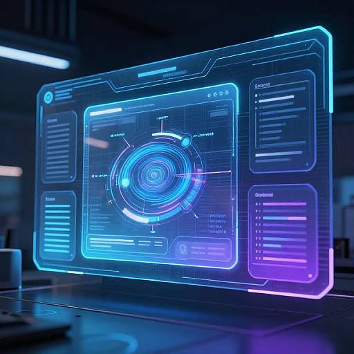 Futuristic Holographic UI Interface
