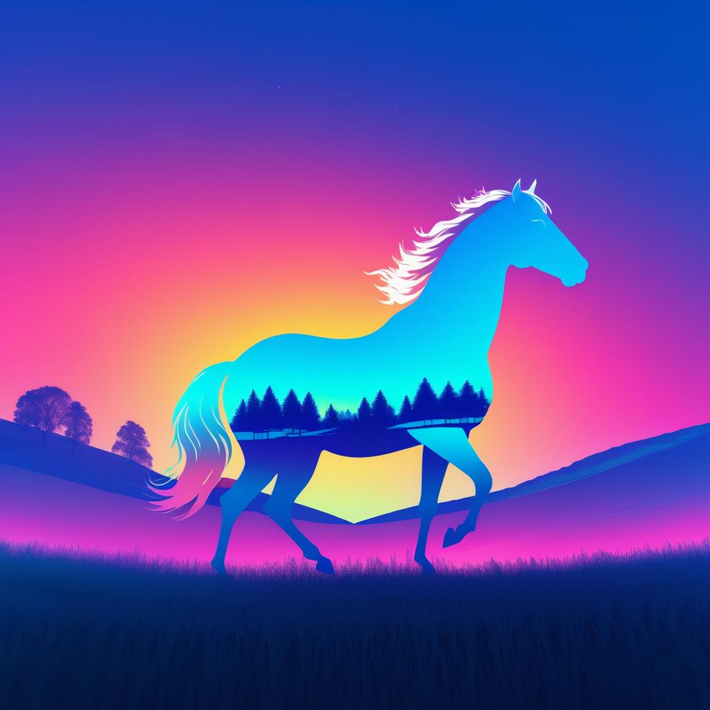 Vibrant Centaur Silhouette in 8K