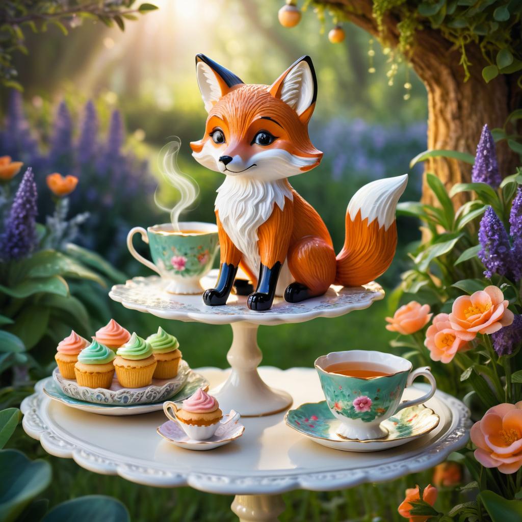 Whimsical Fox's Enchanting Tea Time