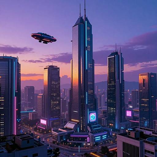 Astas Futuristic Cyberpunk Cityscape