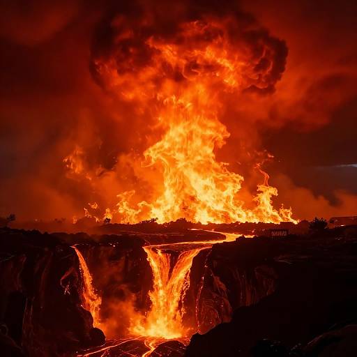 Vast Inferno Fiery Landscape