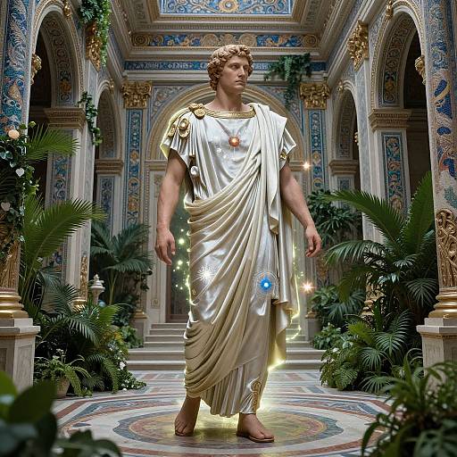 Surreal Elagabalus in Celestial Roman Palace