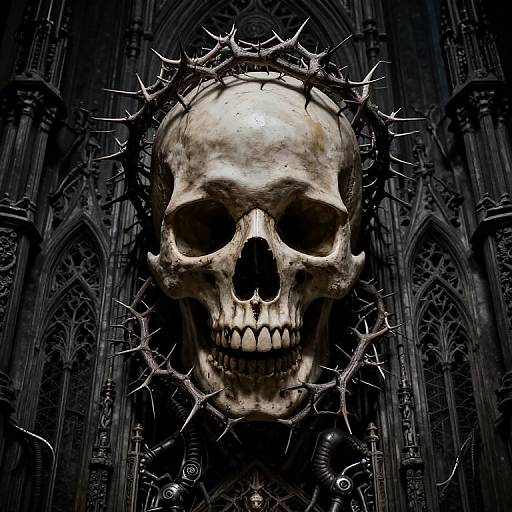 Biomechanical Skull Cathedral Horror