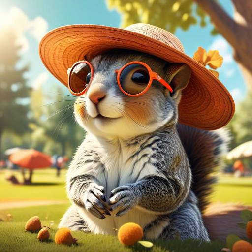Squirrel Daydreaming in a Sunny Park