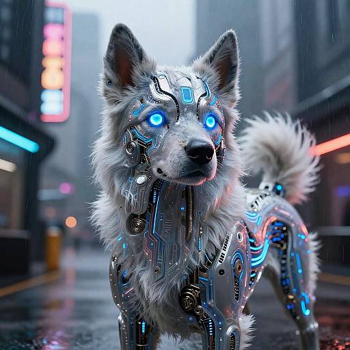 Cybernetic Futuristic Dog Fursona