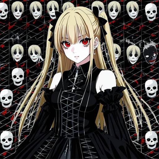 Illustration of Amane misa, death note in the style of Sasucchi95