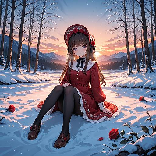 Winter Bliss: A Girl in Nature