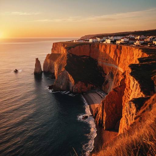 Seaside Cliffs at Sunset