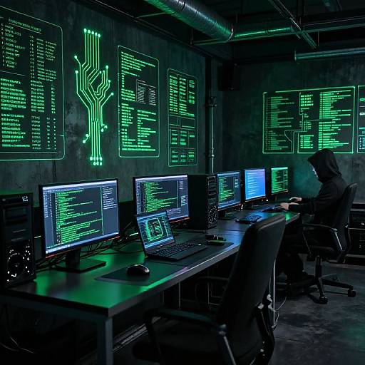 Cyberpunk Hacker Hideout Setup