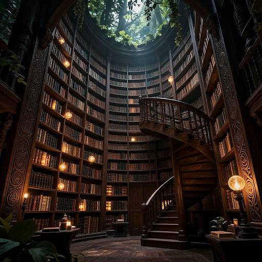 Enchanted Ancient Forest Library
