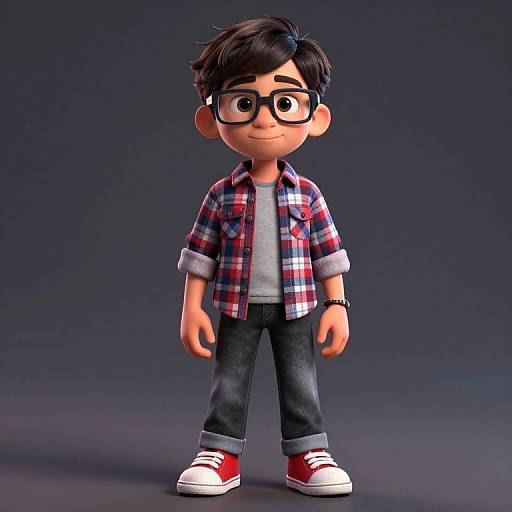 Pixar-Style Realistic 10-Year-Old Boy