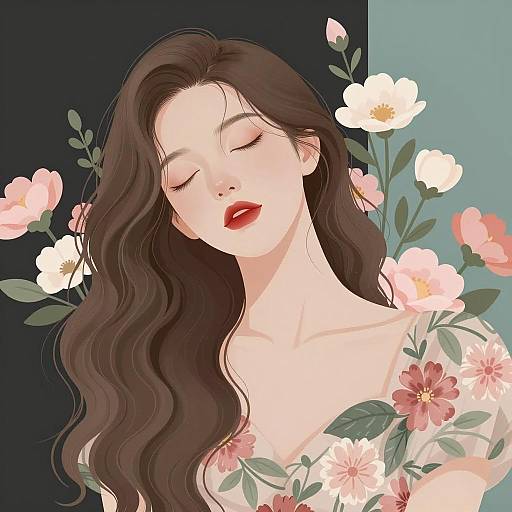 Serene Floral Beauty with Dark Background