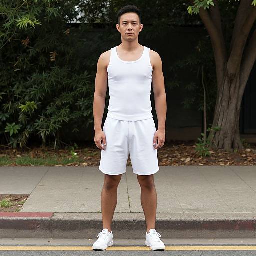 Man in White Slip Costume