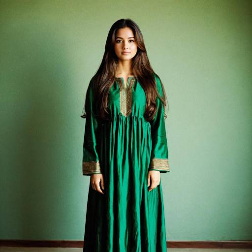 Realistic Portrait of Girl in Green Kurta