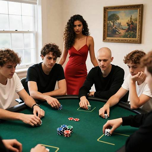 Casual Poker Game with Diverse Players