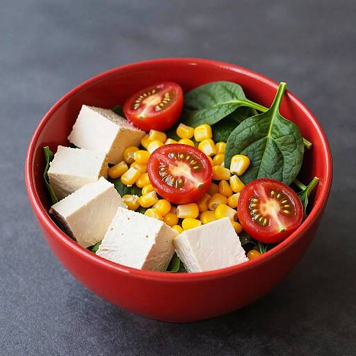 Colorful Tofu Salad Bowl