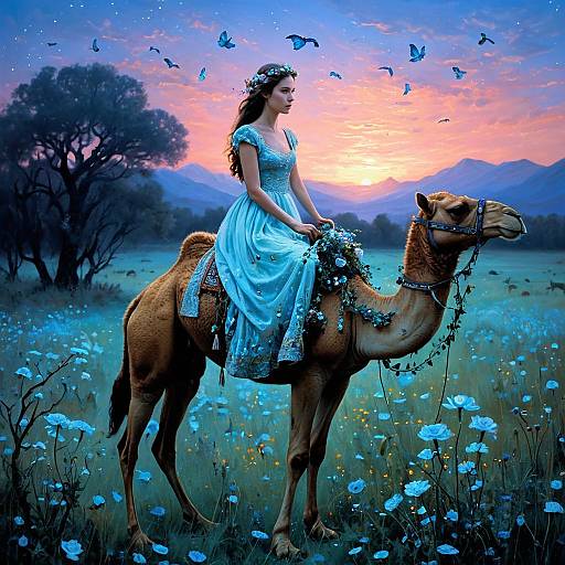Ethereal Maiden on a Spectral Camel