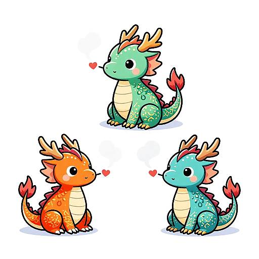 Miniature Cute Dragon Tattoo Designs