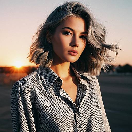 Ash Gray Hair Fashion Editorial