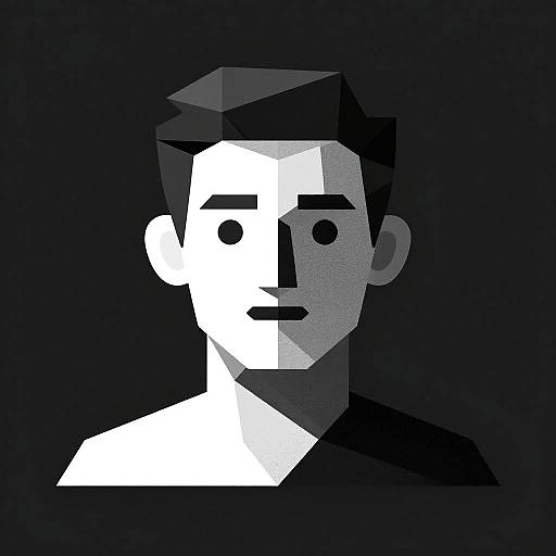 Minimalist Geometric AI Avatar Design