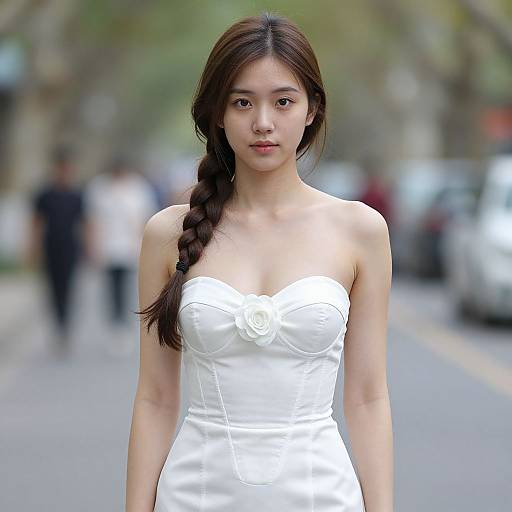 Elegant Corset Prom Dress Portrait