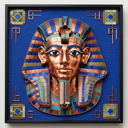 Pixelated Merneptah Head Cameo Artwork