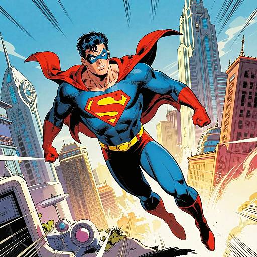 Vibrant Superhero Comic Cover Creator