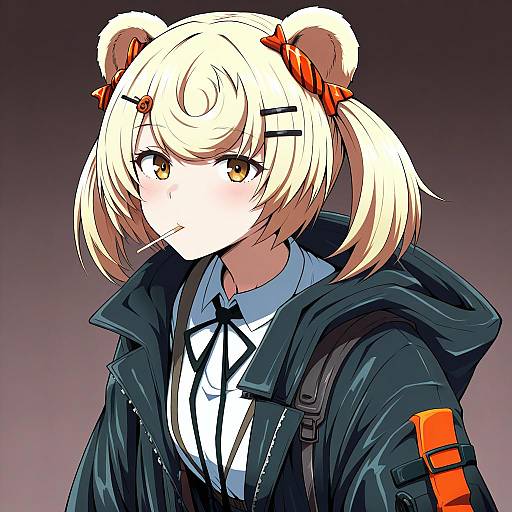 Illustration of Gummy (arknights), arknights in the style of Birii