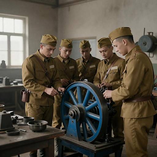 Focused Soldiers in a Workshop Setting