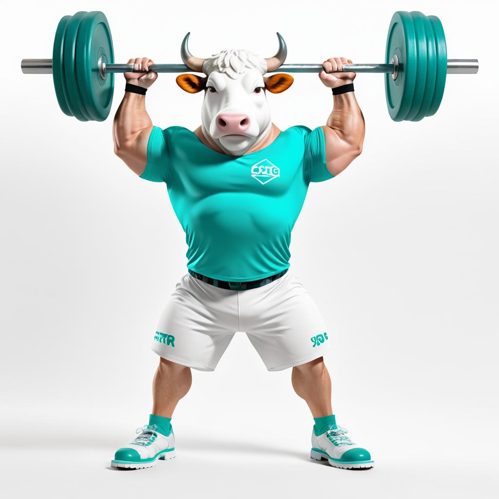 Strong Dexter Cow Weightlifter in Action