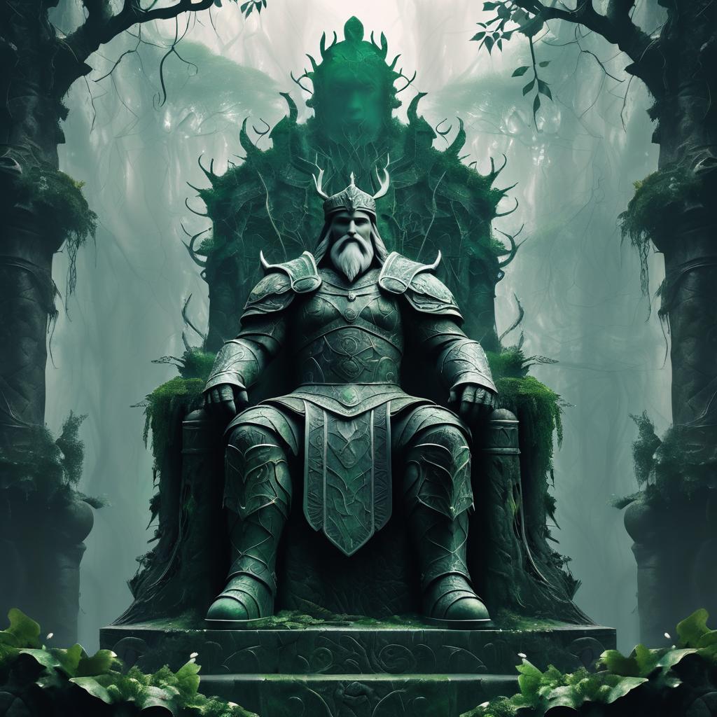 Giant Throne in Fantasy Darkness