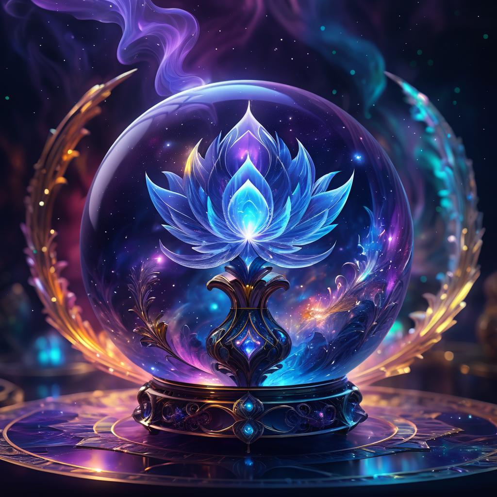 Enchanting Cosmic Crystal Orb Art