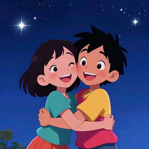 Whimsical Characters Amidst Starlit Rebellion