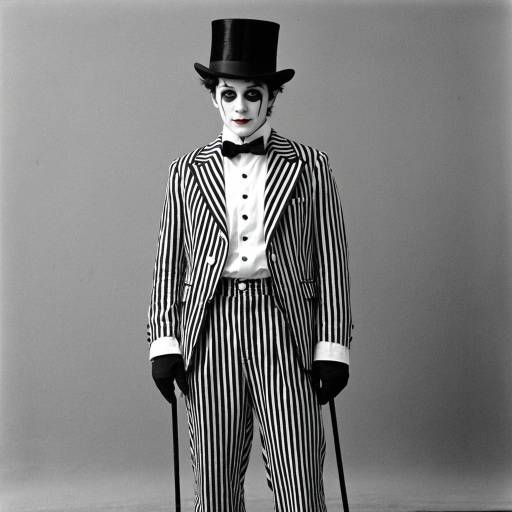 Vintage Pierrot Costume with Male Focus