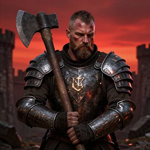 Battle-Hardened Fighter Portrait