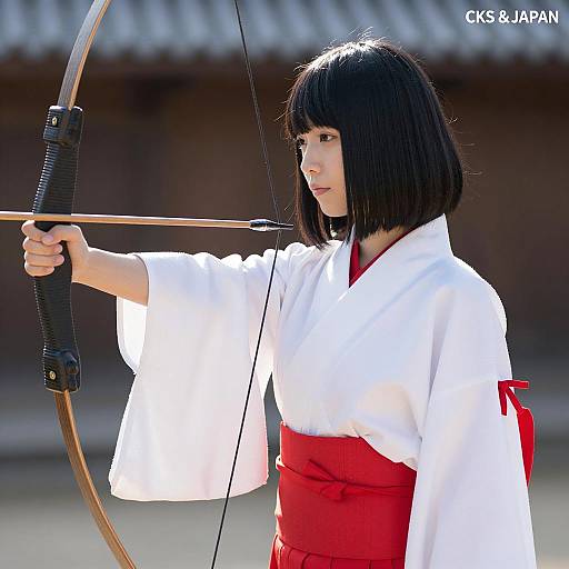 Young Asian Woman in Traditional Attire