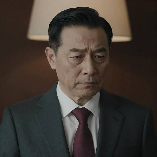 Cinematic Portrait of Older Asian Man