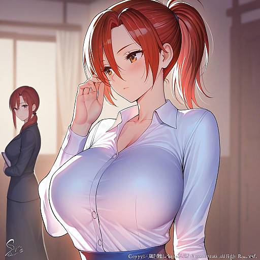 Illustration of Aozaki touko, kara no kyoukai in the style of Suerte