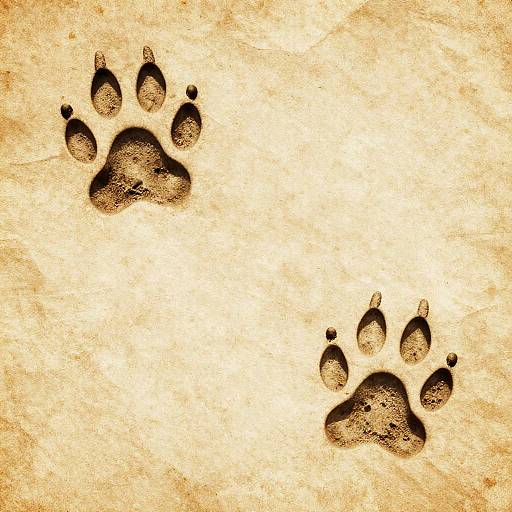 Realistic Animal Paw Prints Background