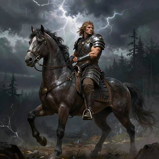 Ancient Centaur Warrior in Storm