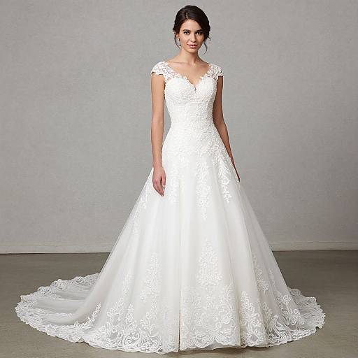 Elegant Wedding Dress Woman Portrait