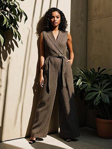 Cinematic Fashion: Taupe Jumpsuit Inspiration